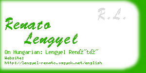 renato lengyel business card